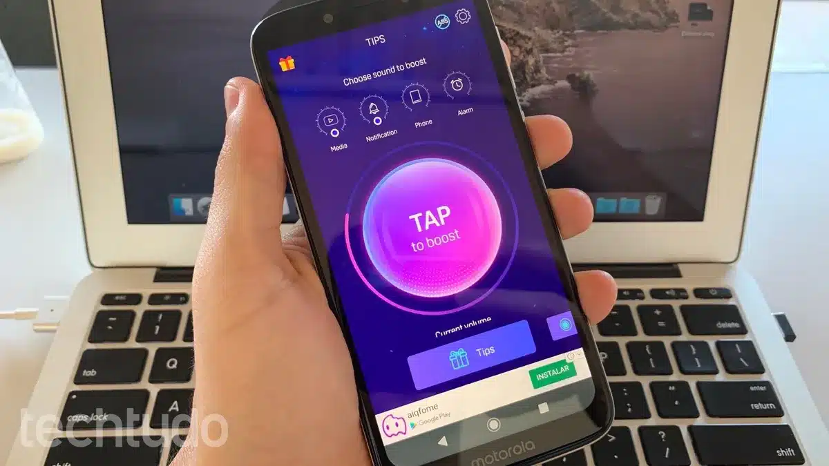 Aumentar o som do celular